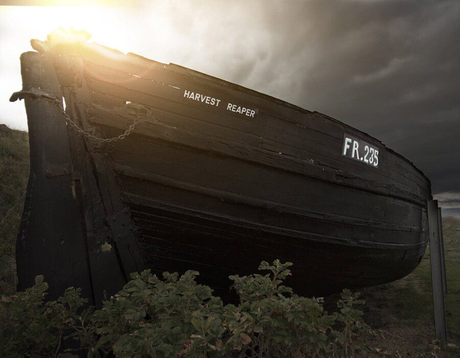 Close-up of a rowing boat